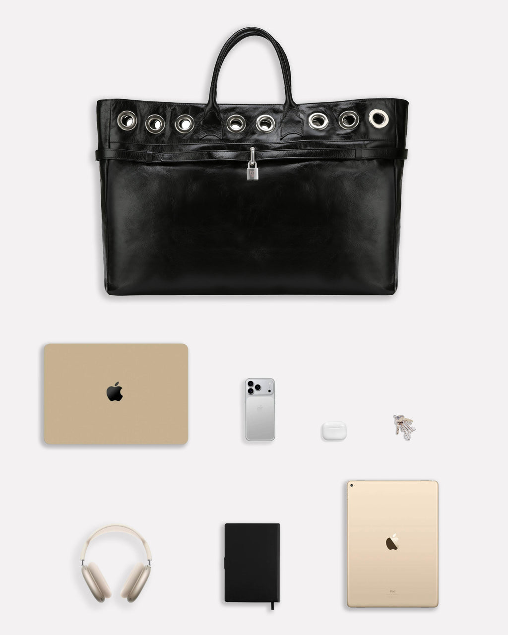 Brooklyn Black Athena Leather