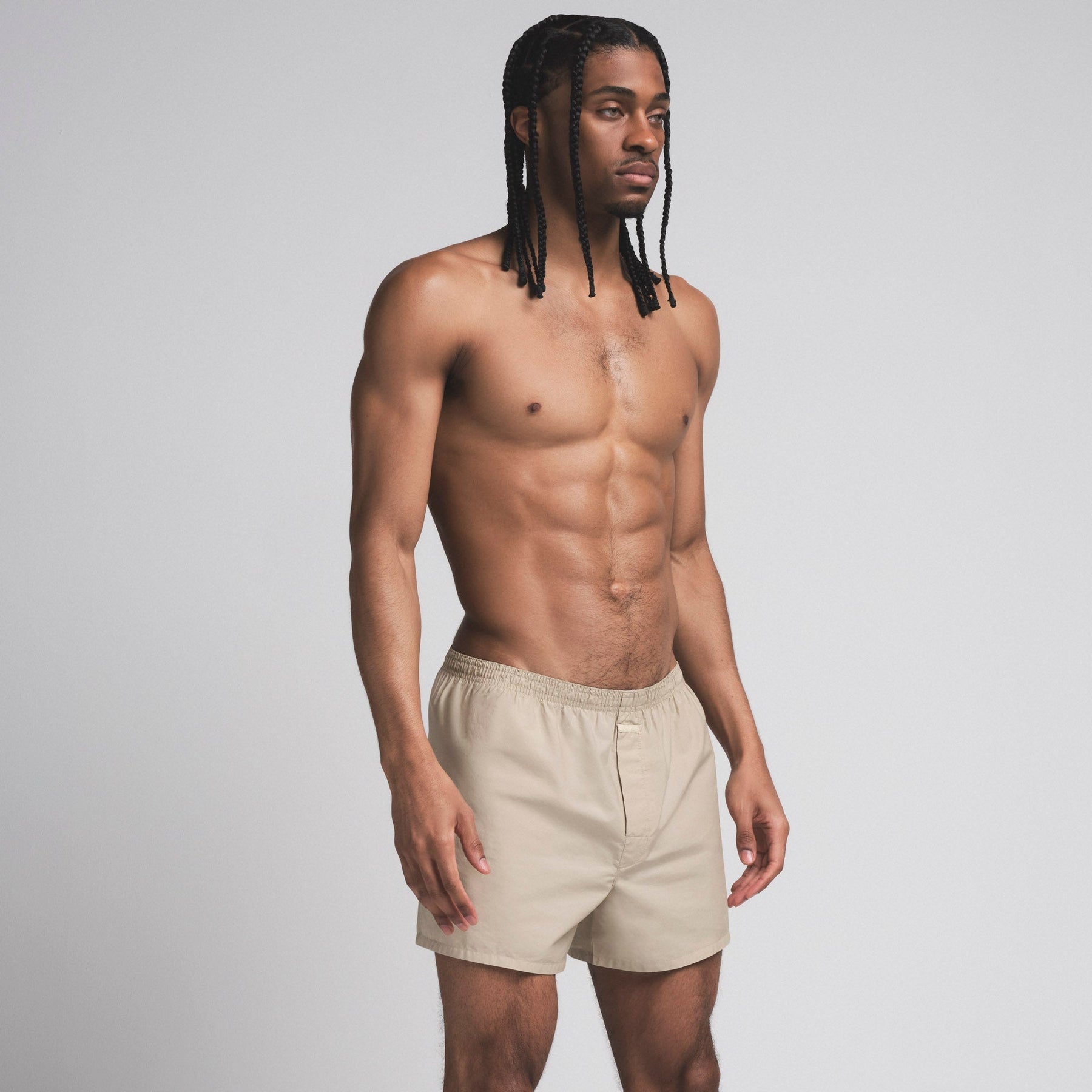 COTTON POPLIN MENS BOXER 3-PACK | STONE SLATE MULTI