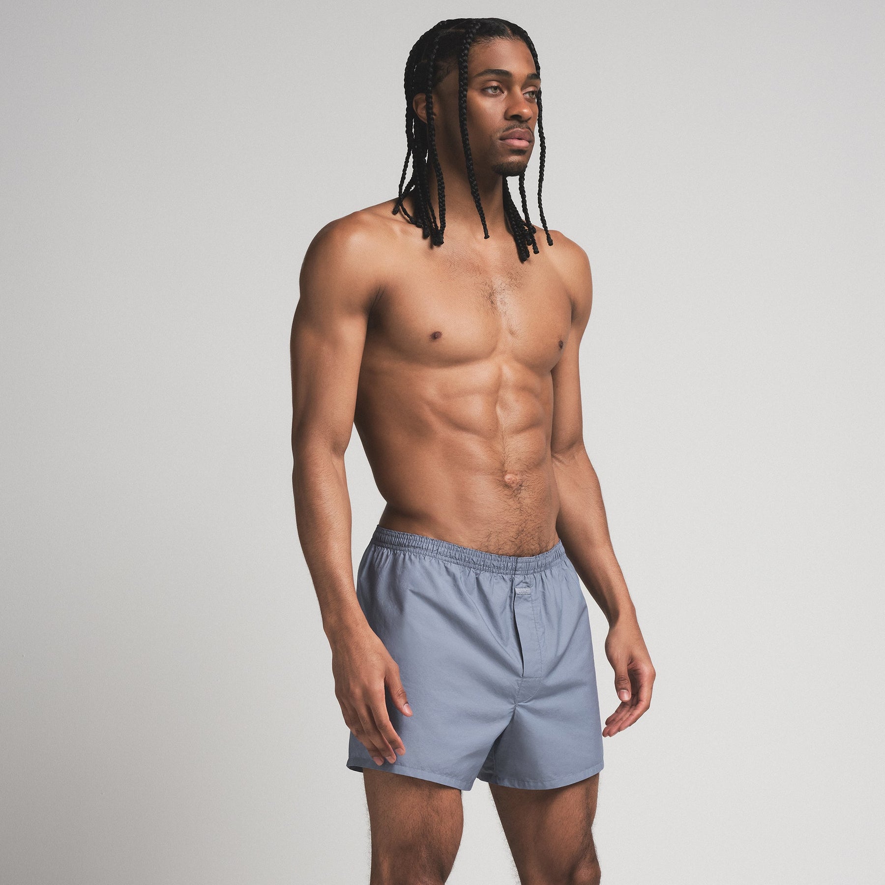 COTTON POPLIN MENS BOXER 3-PACK | STONE SLATE MULTI