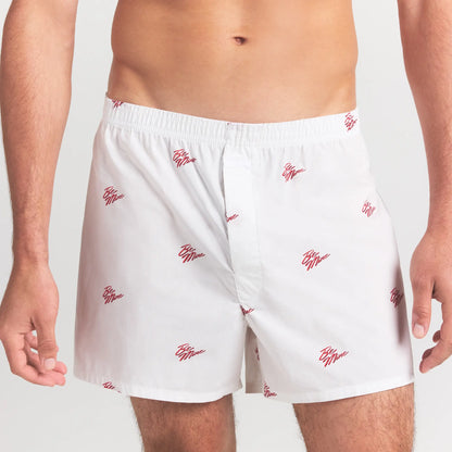 COTTON POPLIN MENS BOXER | CHALK BE MINE