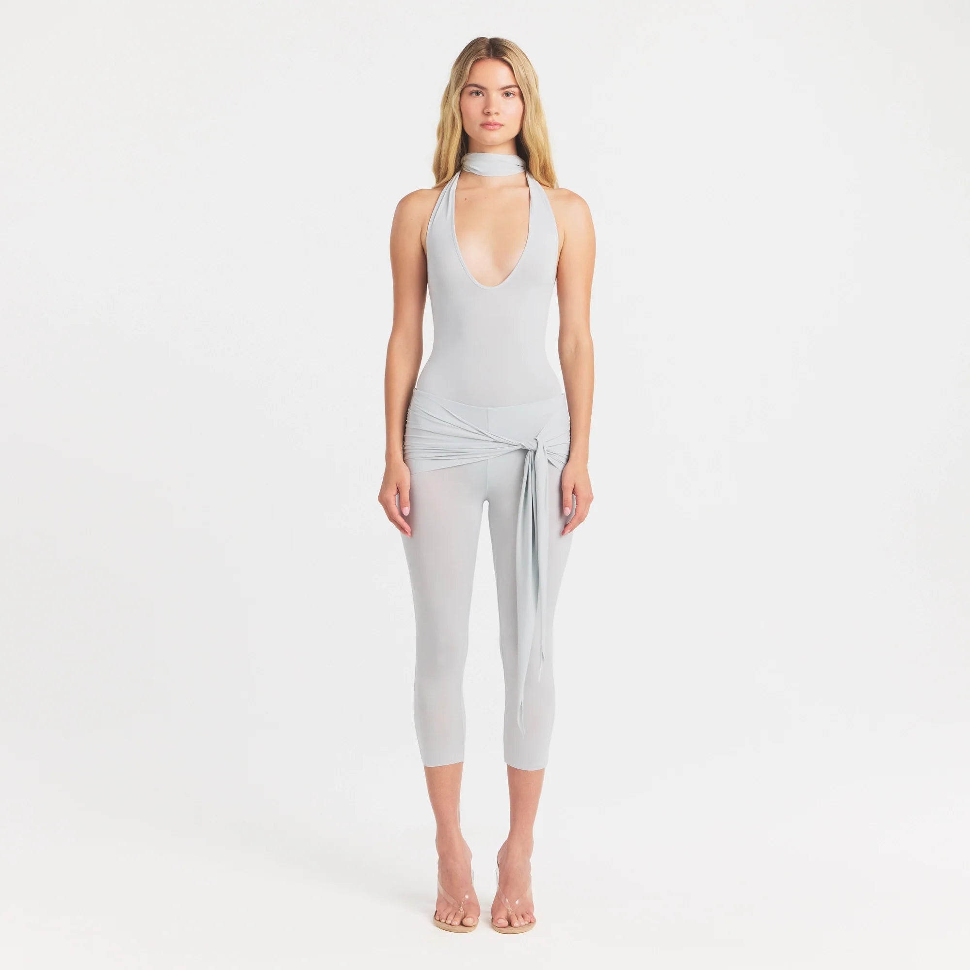 Cupro Jersey Halter Bodysuit