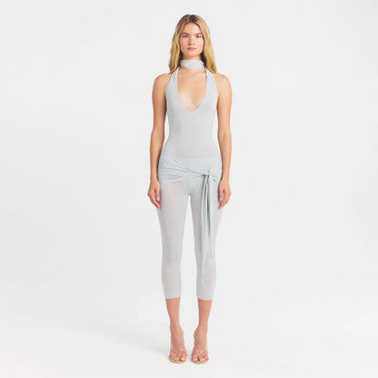 Cupro Jersey Halter Bodysuit