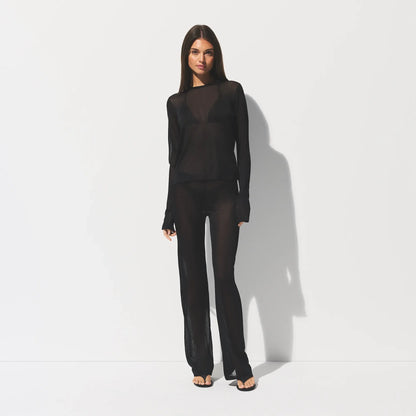 Slinky Knit Low Rise Pant