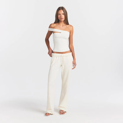 French Terry Straight Leg Pant