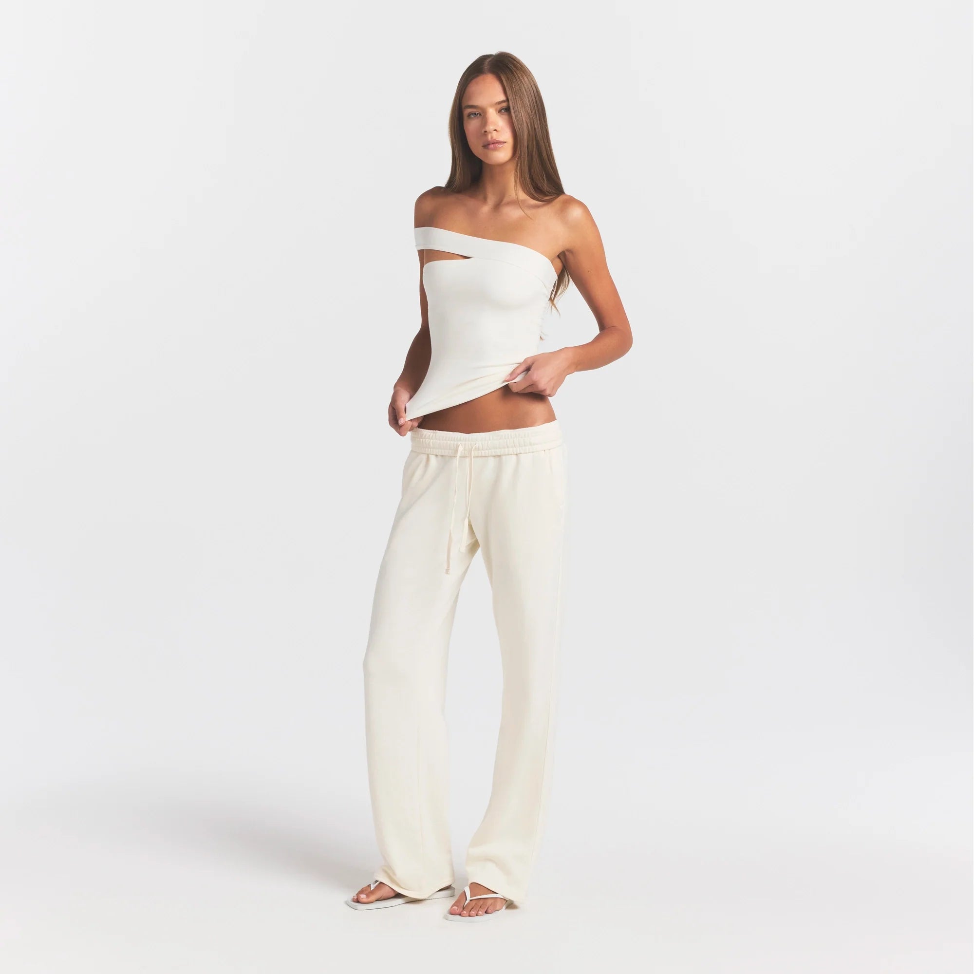 French Terry Straight Leg Pant