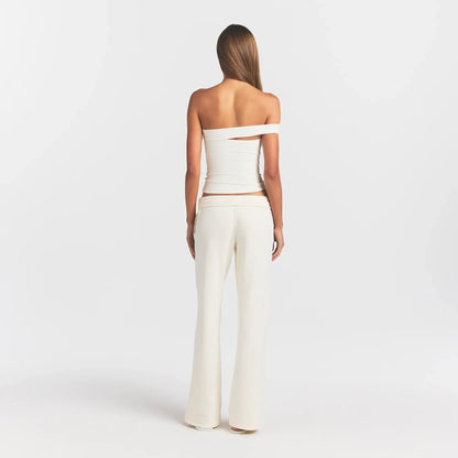 French Terry Straight Leg Pant