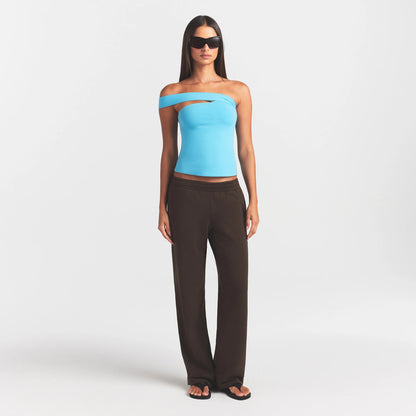 French Terry Straight Leg Pant