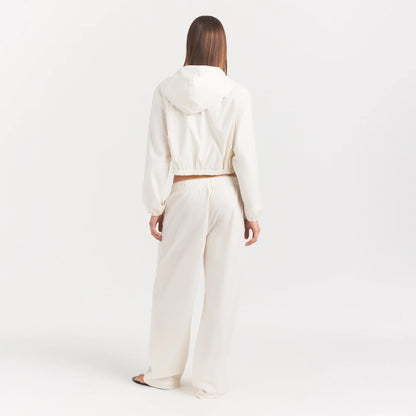 Woven Cotton Oversized Straight Leg Pant