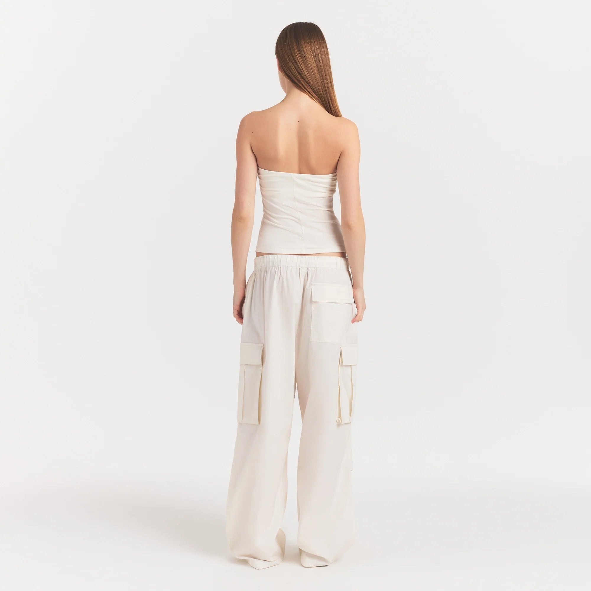 Woven Cotton Oversized Low Rise Cargo Pant