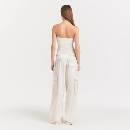 Woven Cotton Oversized Low Rise Cargo Pant