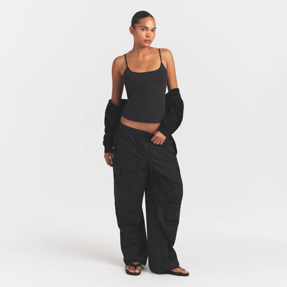 Woven Cotton Oversized Low Rise Cargo Pant