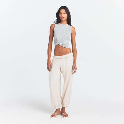 Drapey French Terry Cropped Jogger