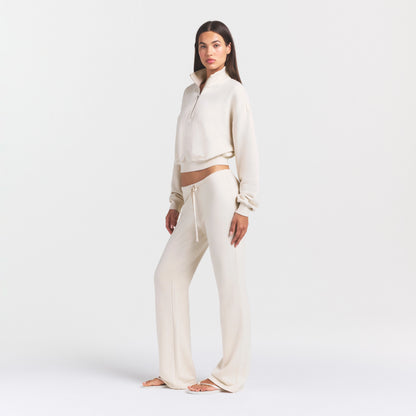 Drapey French Terry Straight Leg Pant
