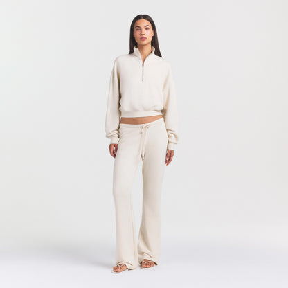 Drapey French Terry Straight Leg Pant