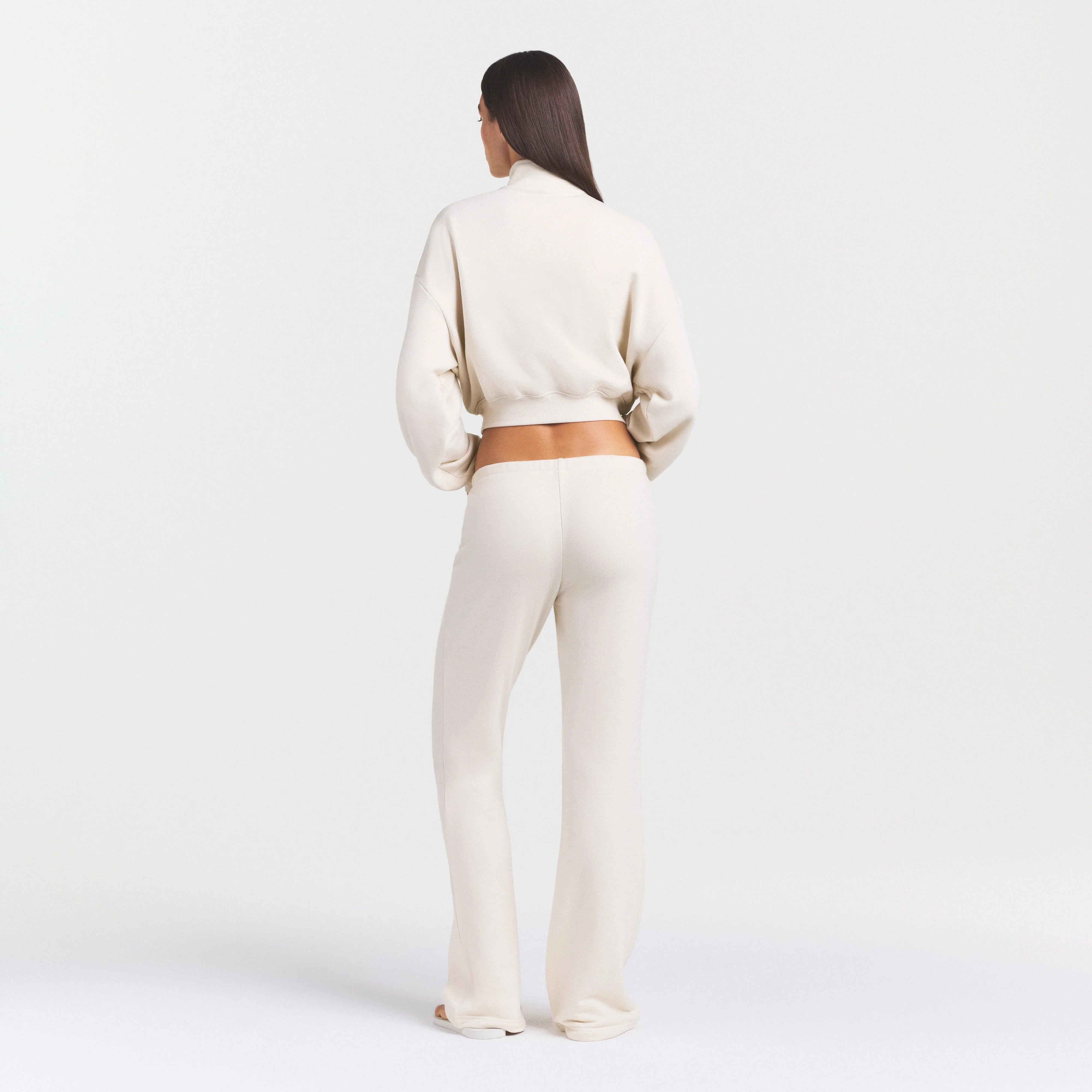 Drapey French Terry Straight Leg Pant