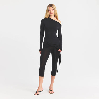 Cupro Jersey Wrap Capri