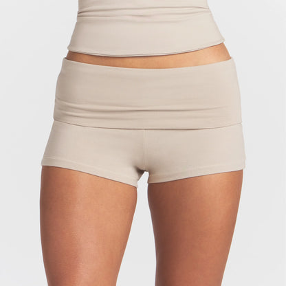 Cotton Jersey Foldover Short