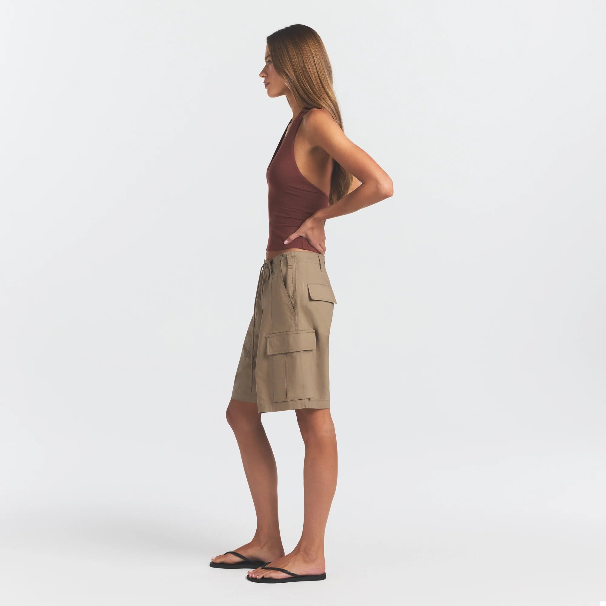 Woven Cotton Oversized Cargo Short
