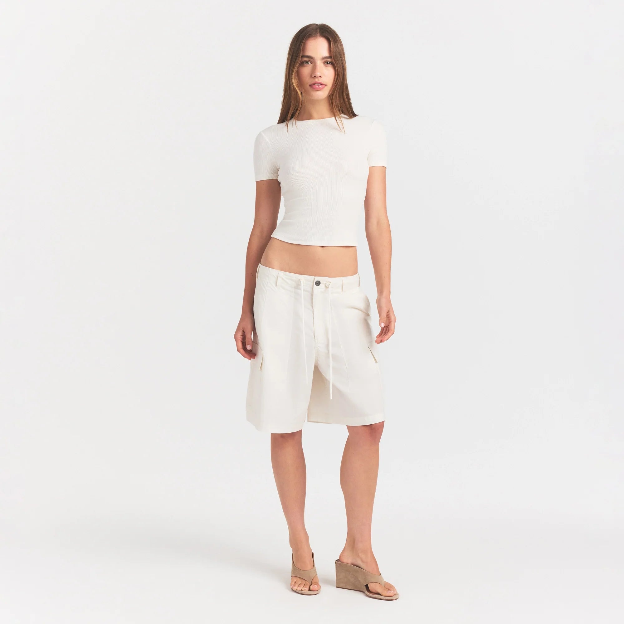Woven Cotton Oversized Cargo Short