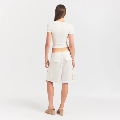Woven Cotton Oversized Cargo Short