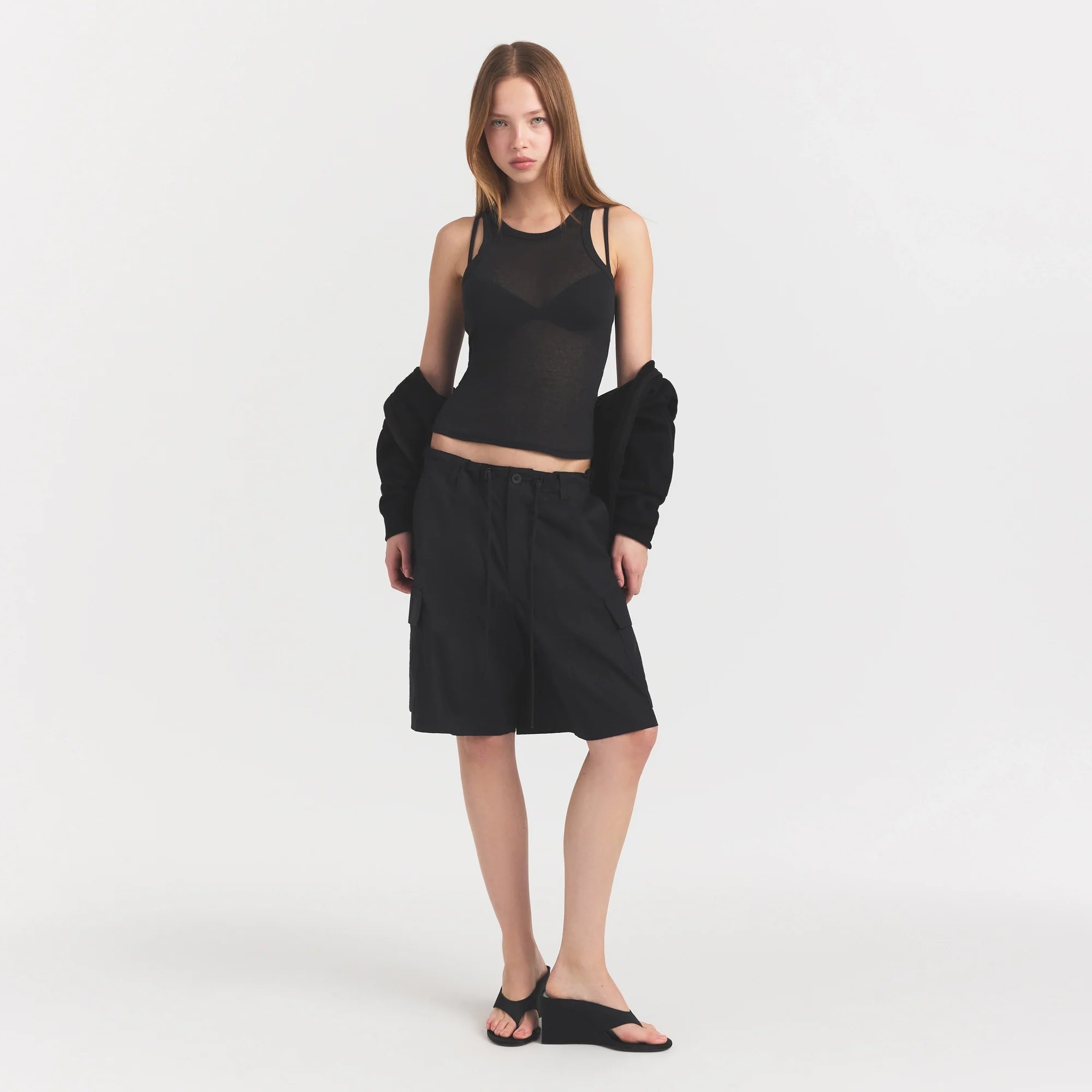 Woven Cotton Oversized Cargo Short
