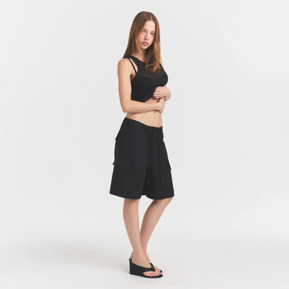 Woven Cotton Oversized Cargo Short