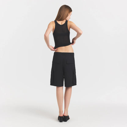 Woven Cotton Oversized Cargo Short
