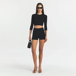 Refined Knit High-waisted Short
