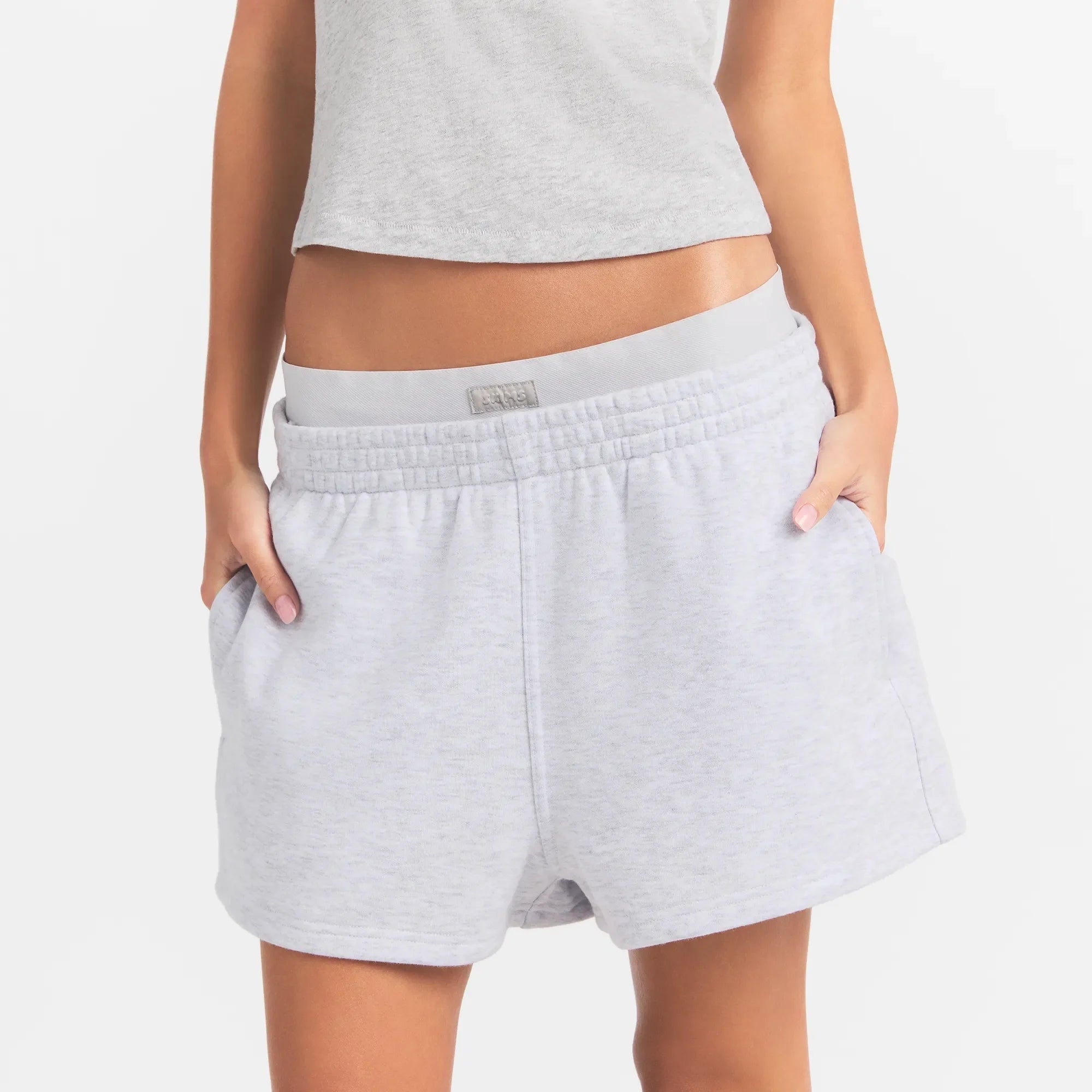 Cotton Fleece Double Waistband Short