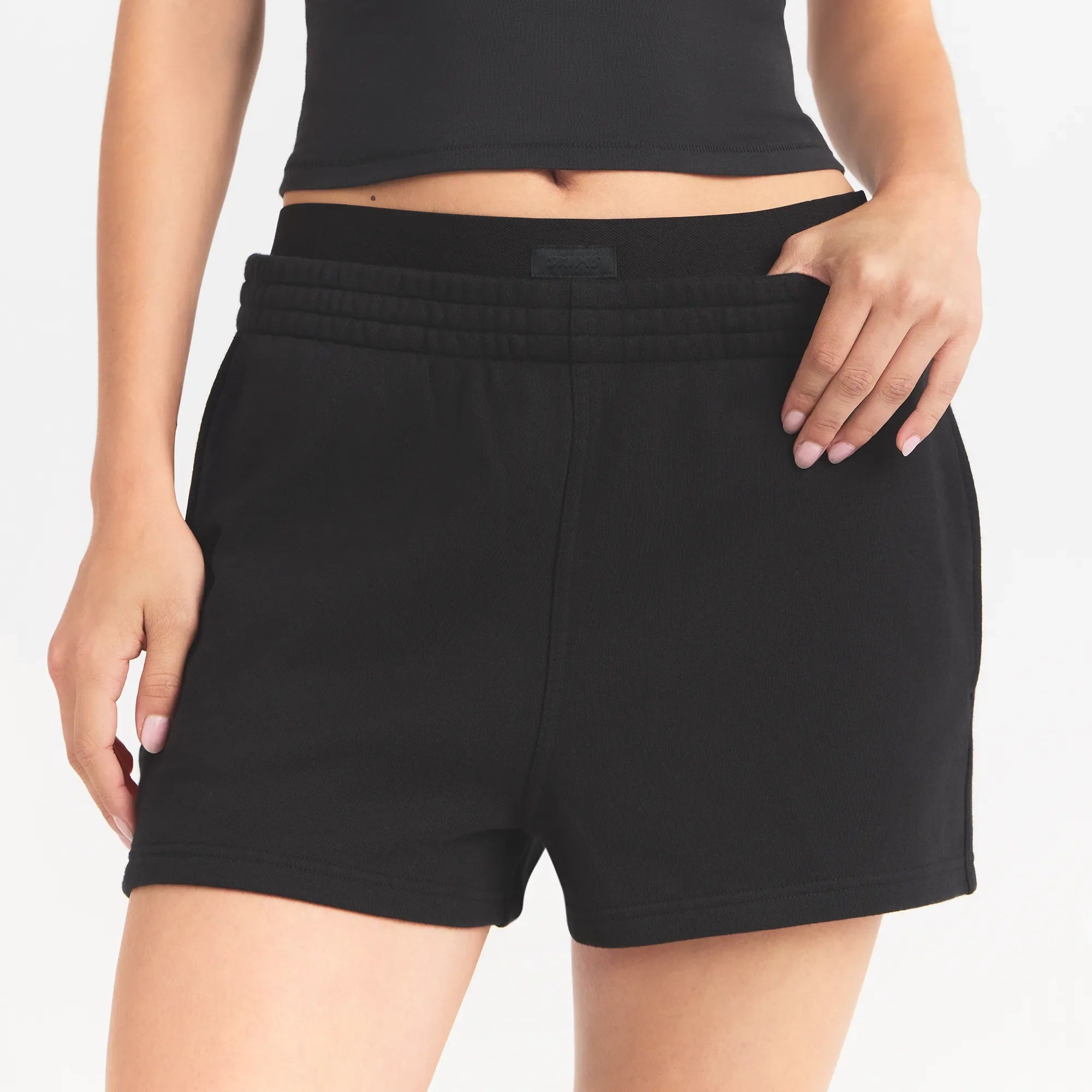 Cotton Fleece Double Waistband Short