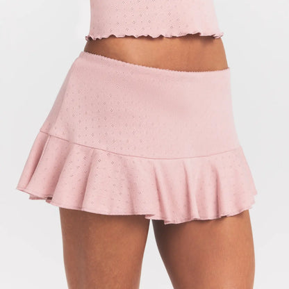 Heavy Pointelle Mini Skort
