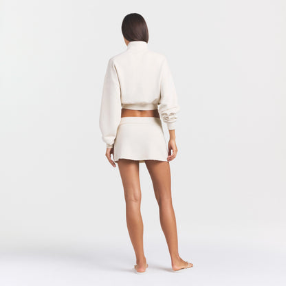 Drapey French Terry Mini Skirt