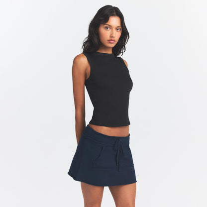 Drapey French Terry Mini Skirt