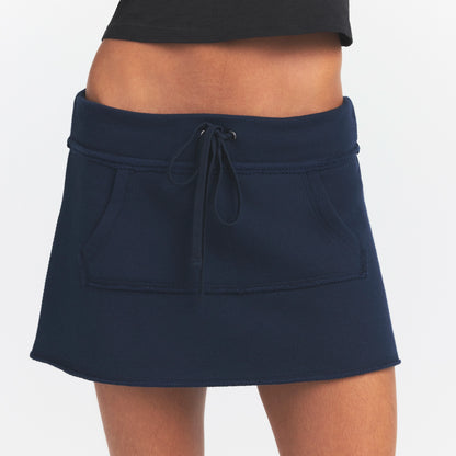 Drapey French Terry Mini Skirt