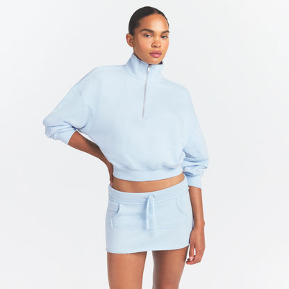 Drapey French Terry Mini Skirt