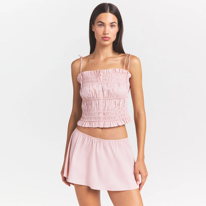 Poplin Apparel Mini Skirt