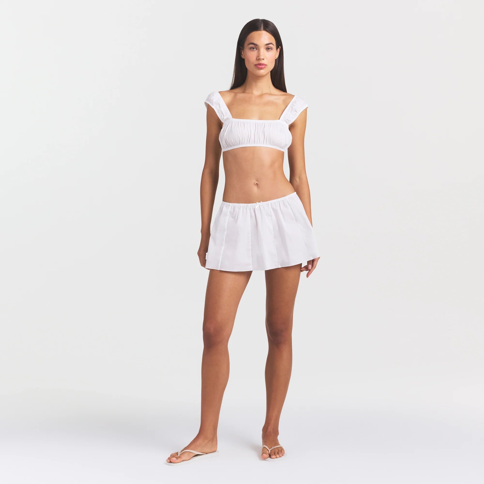 Poplin Apparel Mini Skirt