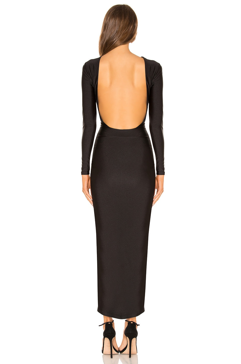superdown Sarah Ruched Maxi Dress in Black