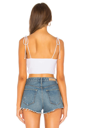 superdown Emelia Tie Bra Top in White