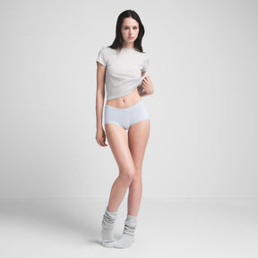 LIGHTWEIGHT COTTON LACE BOY SHORT | ZEN BLUE