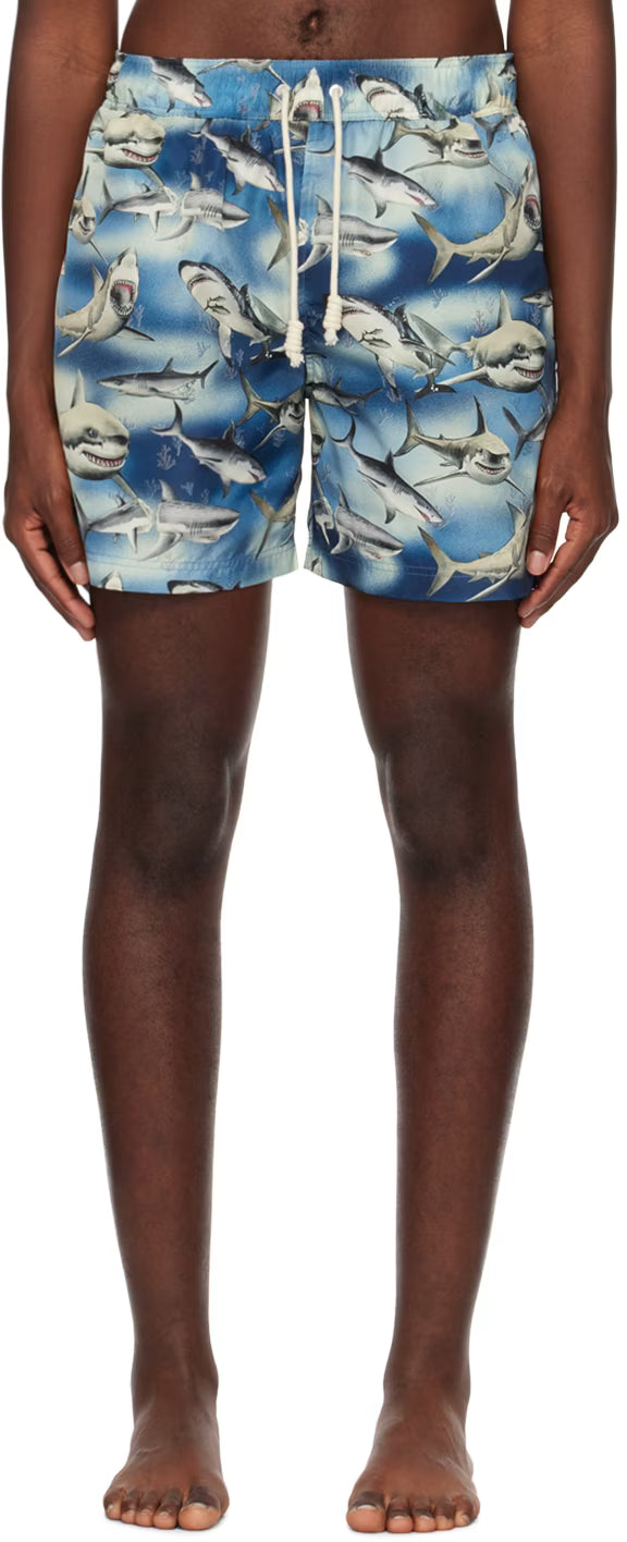 Blue Sharks Swim Shorts