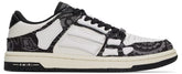 AMIRI Women White & Black Bandana Denim Skel Top Low Sneakers