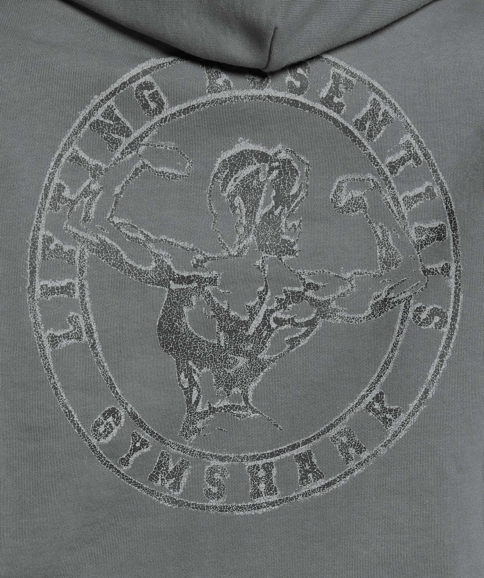 Gymshark Back Gains Graphic Hoodie - Graphite Grey