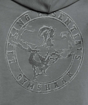 Gymshark Back Gains Graphic Hoodie - Graphite Grey
