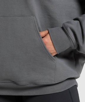 Gymshark Back Gains Graphic Hoodie - Graphite Grey