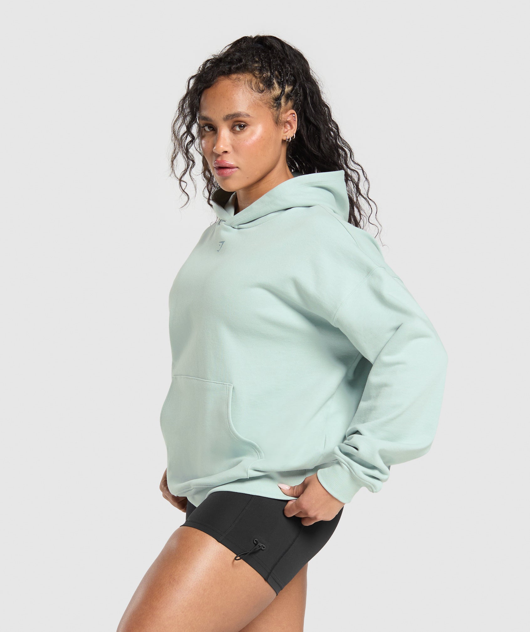 Gymshark Back Gains Graphic Hoodie - Morning Blue