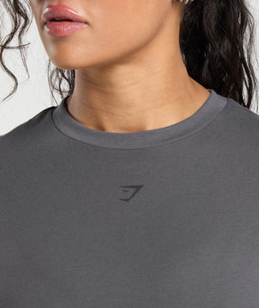 Gymshark Back Gains Graphic Oversized Tee - Graphite Grey