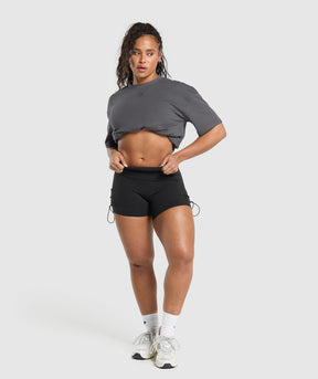 Gymshark Back Gains Graphic Oversized Tee - Graphite Grey