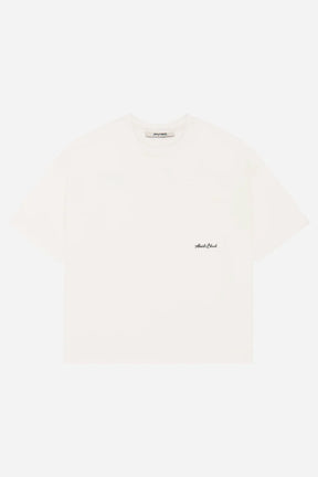 Banner t-shirt - oat/black