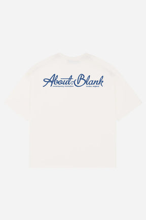 Banner t-shirt - oat/estate blue